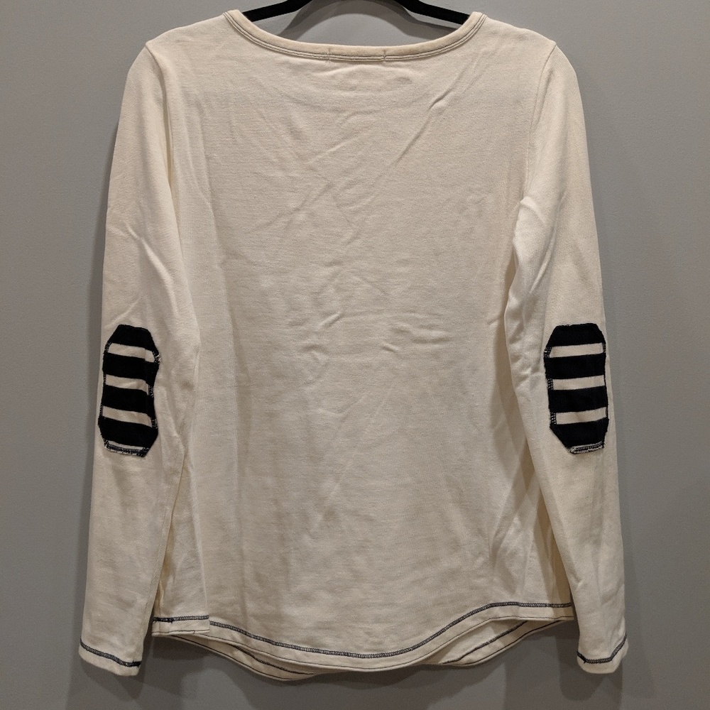 Elbow patched blouse